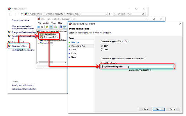 Windows Firewall Settings